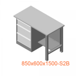 Верстак металлический однотумбовый Верстак металлический однотумбовый